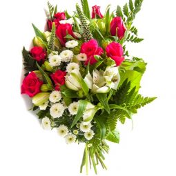 פרחים לבן/בת הזוג לרגעים הרומנטיים - איחולים מכל הלב