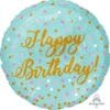 בלון הליום כסוף 18" Happy Birthday