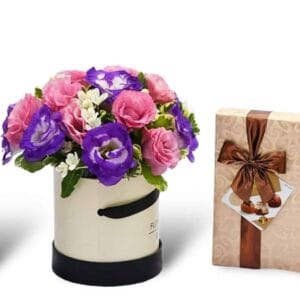 Flower Box & יין ברוט & שוקולד